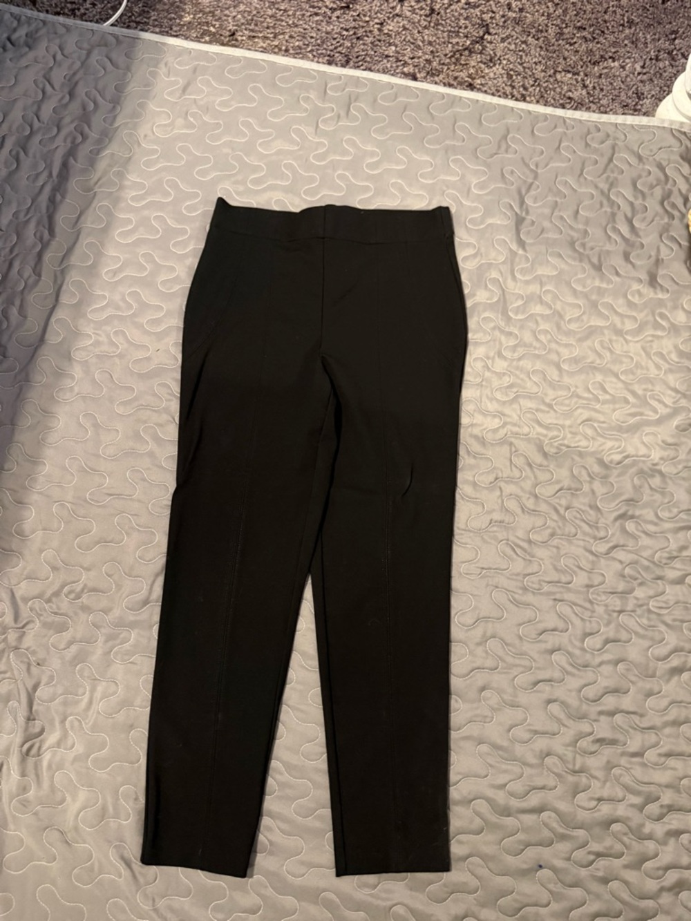 Thalian Black Skinny Ponte Ankle Pants